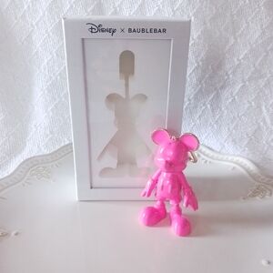 Baublebar × Disney Pink Mickey Mouse Bag Charm Keychain